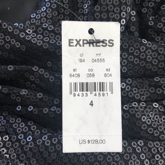 Express Black Sequin Mini Dress, size 4 - Picture 10 of 13